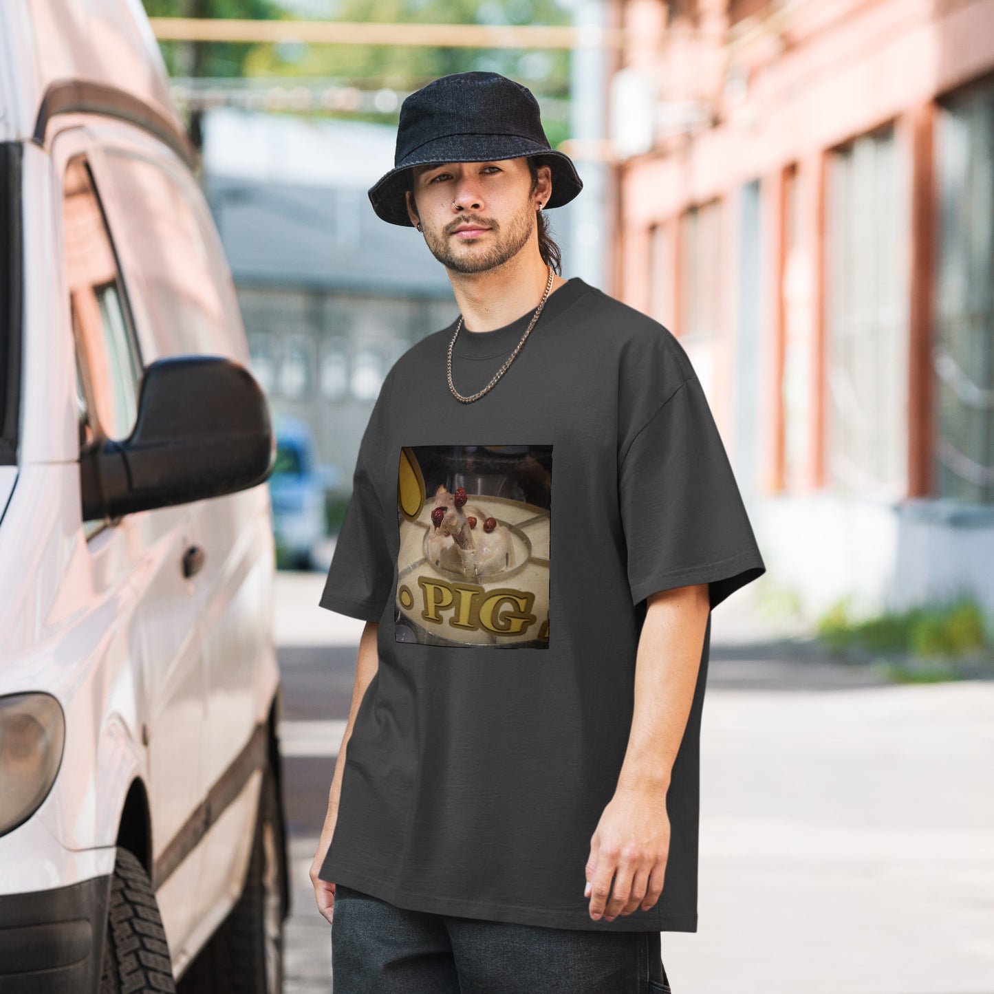 Pig? Faded Oversized Tee